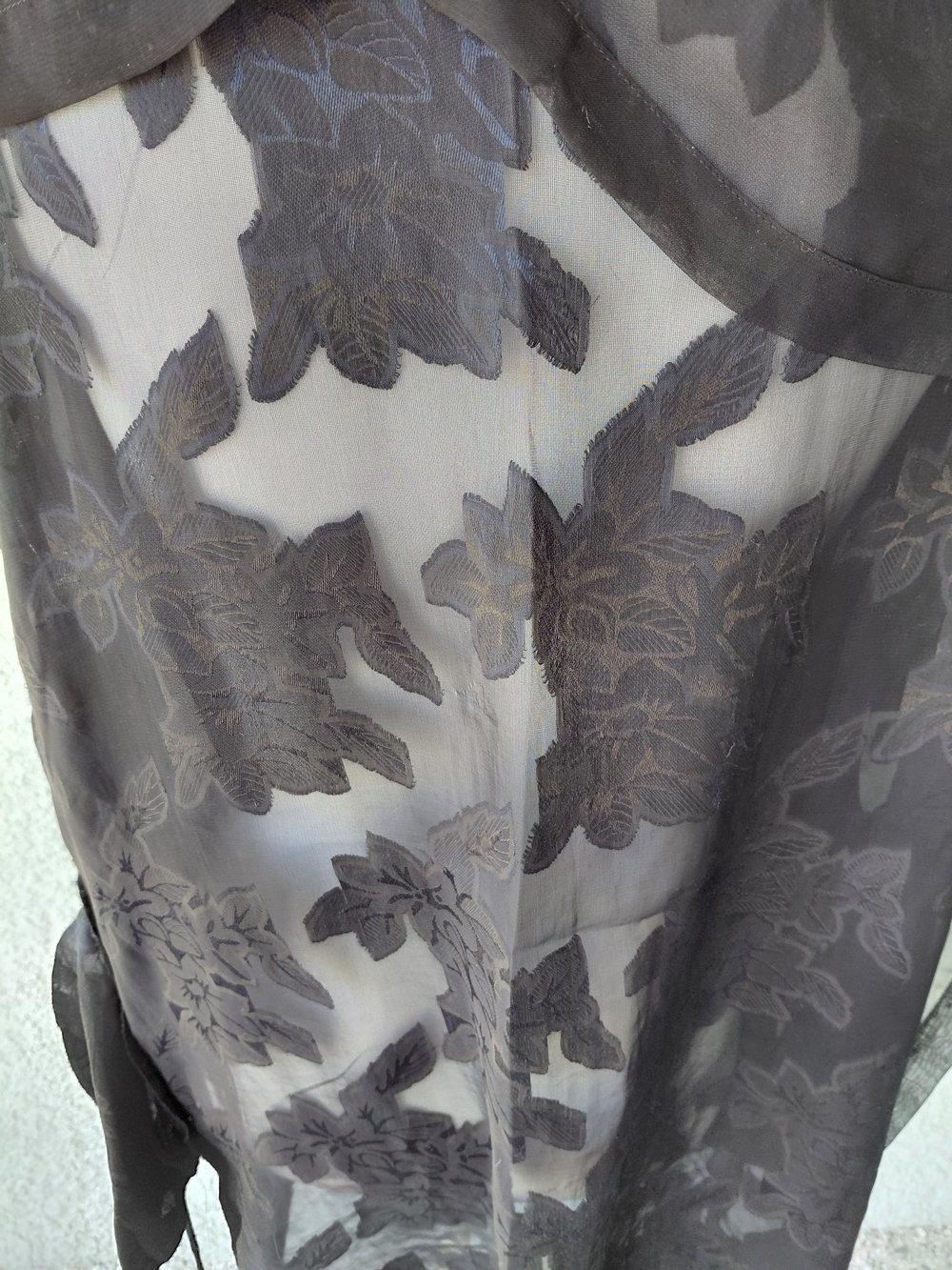 Victoria’s Secret Y2K Sheer Black Floral Kimono Robe Medium Lingerie Cover Up - Picture 9 of 10